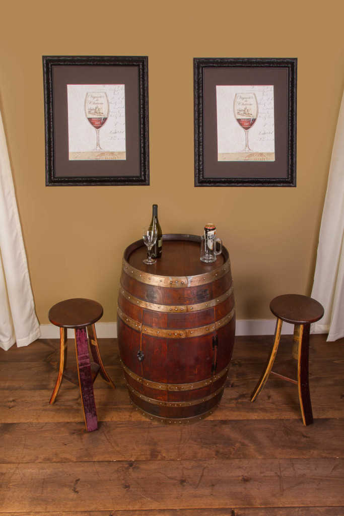 Napa East Whole Refinished Wine Barrel Cabinet