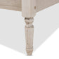 Baxton Studio Colette French Bohemian Antique White Oak Finished Wood Full Size Platform Bed Frame | Beds | Modishstore - 5