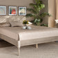 Baxton Studio Colette French Bohemian Antique White Oak Finished Wood Full Size Platform Bed Frame | Beds | Modishstore - 2