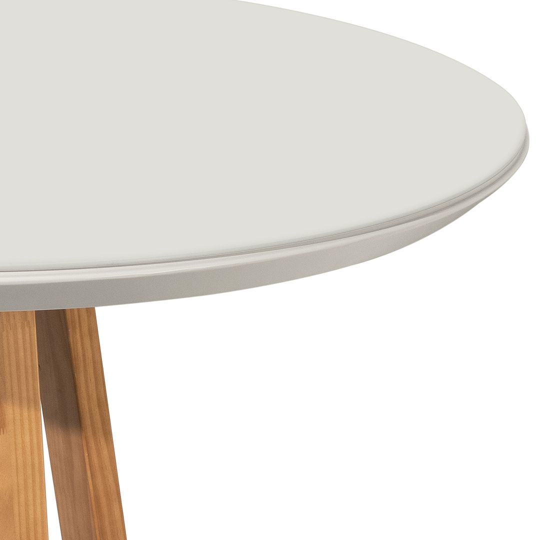 Manhattan Comfort Duffy 45.27 Modern Round Dining Table with Space for 4 in Off White | Dining Tables | Modishstore-2