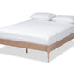 baxton studio cielle french bohemian antique oak finished wood queen size platform bed frame | Modish Furniture Store-2