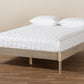 Baxton Studio Cielle French Bohemian Antique White Oak Finished Wood Full Size Platform Bed Frame | Beds | Modishstore - 3