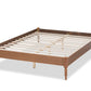 Baxton Studio Cielle French Bohemian Ash Walnut Finished Wood Full Size Platform Bed Frame | Beds | Modishstore - 6