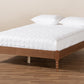 Baxton Studio Cielle French Bohemian Ash Walnut Finished Wood Full Size Platform Bed Frame | Beds | Modishstore - 3