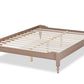 Baxton Studio Laure French Bohemian Antique Oak Finished Wood Full Size Platform Bed Frame | Beds | Modishstore - 6