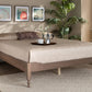 Baxton Studio Laure French Bohemian Antique Oak Finished Wood Full Size Platform Bed Frame | Beds | Modishstore - 2
