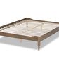 Baxton Studio Laure French Bohemian Weathered Grey Oak Finished Wood Full Size Platform Bed Frame | Beds | Modishstore - 6