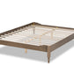 Baxton Studio Laure French Bohemian Weathered Grey Oak Finished Wood Queen Size Platform Bed Frame | Beds | Modishstore - 7