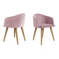 Manhattan Comfort Kari Velvet Matelassé Accent Chair in Rose Pink | Accent Chairs | Modishstore-2