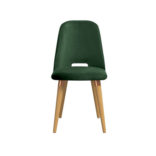 Manhattan Comfort Selina Velvet Accent Chair in Green | Accent Chairs | Modishstore