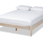 baxton studio laure french bohemian antique white oak finished wood full size platform bed frame | Modish Furniture Store-2