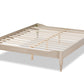 Baxton Studio Laure French Bohemian Antique White Oak Finished Wood King Size Platform Bed Frame | Beds | Modishstore - 6