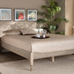 Baxton Studio Laure French Bohemian Antique White Oak Finished Wood Full Size Platform Bed Frame | Modishstore | Beds