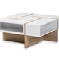 baxton studio rasa modern and contemporary two tone white and oak finished wood coffee table | Modish Furniture Store-2