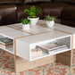 Baxton Studio Rasa Modern and Contemporary Two-Tone White and Oak Finished Wood Coffee Table | Modishstore | Coffee Tables