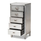 baxton studio carel french industrial silver metal 5 drawer accent storage cabinet | Modish Furniture Store-2