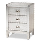baxton studio claude french industrial silver metal 3 drawer nightstand | Modish Furniture Store-2