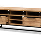 baxton studio reid modern and contemporary industrial oak finished wood and black metal 2 drawer tv stand | Modish Furniture Store-3