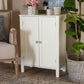 Baxton Studio Thelma Cottage and Farmhouse White Finished 2-door Wood Multipurpose Storage Cabinet | Modishstore | Cabinets