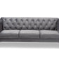 baxton studio emma traditional and transitional grey velvet fabric upholstered and button tufted chesterfield sofa | Modish Furniture Store-3