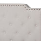 Baxton Studio Marion Modern Transitional Beige Fabric Upholstered Button Tufted King Size Panel Bed | Beds | Modishstore - 5