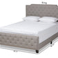 Baxton Studio Marion Modern Transitional Grey Fabric Upholstered Button Tufted King Size Panel Bed | Beds | Modishstore - 6