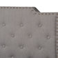 Baxton Studio Marion Modern Transitional Grey Fabric Upholstered Button Tufted King Size Panel Bed | Beds | Modishstore - 5