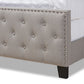 Baxton Studio Marion Modern Transitional Grey Fabric Upholstered Button Tufted King Size Panel Bed | Beds | Modishstore - 4