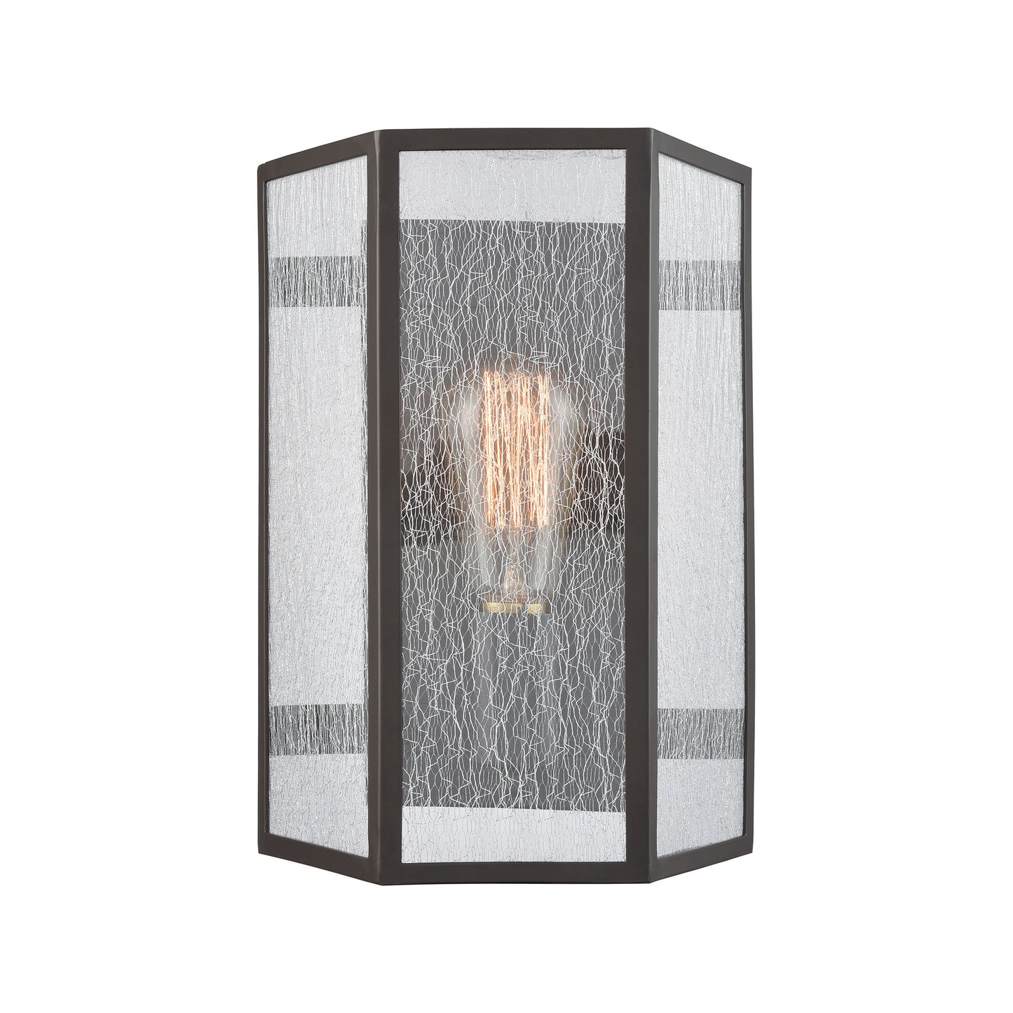 Spencer 1-Light Sconce in Oil Rubbed Bronze with Translucent Organza PVC Shade ELK Lighting | Sconces | Modishstore