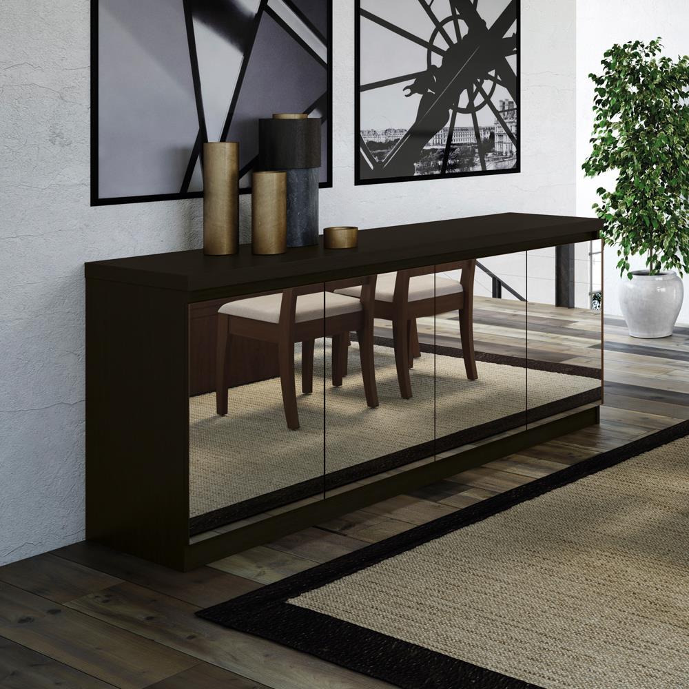 Manhattan Comfort Viennese 62.99" - 6 Shelf Buffet Cabinet with Mirrors | Cabinets | Modishstore