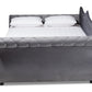 Baxton Studio Abbie Traditional and Transitional Grey Velvet Fabric Upholstered and Crystal Tufted Queen Size Daybed | Daybeds | Modishstore - 3