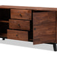 baxton studio calla modern and contemporary brown and black oak finished 2 door wood sideboard buffet | Modish Furniture Store-3