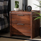 Baxton Studio Torres Modern and Contemporary Brown Oak Finished 2-Drawer Wood Nightstand | Modishstore | Nightstands