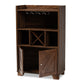 baxton studio carrie transitional farmhouse walnut brown finished wood wine storage cabinet | Modish Furniture Store-3