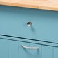 Baxton Studio Liona Modern and Contemporary Sky Blue Finished Wood Kitchen Storage Cart | Bar Carts | Modishstore - 6