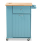 Baxton Studio Liona Modern and Contemporary Sky Blue Finished Wood Kitchen Storage Cart | Bar Carts | Modishstore - 10