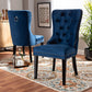 Baxton Studio Remy Modern Transitional Navy Blue Velvet Fabric Upholstered Espresso Finished 2-Piece Wood Dining Chair Set Set | Dining Chairs | Modishstore - 2