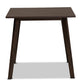 baxton studio britte mid century modern dark oak brown finished square wood dining table | Modish Furniture Store-3