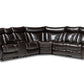 baxton studio lewis modern and contemporary dark brown faux leather upholstered 6 piece reclining sectional sofa | Modish Furniture Store-2