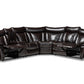 baxton studio lewis modern and contemporary dark brown faux leather upholstered 6 piece reclining sectional sofa | Modish Furniture Store-3