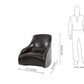 Dark Brown Contemporary Style Leather Chair by GO Home