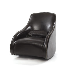 GO Home Dark Brown Contemporary Style Leather Chair