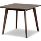 baxton studio pernille modern transitional walnut finished square wood dining table | Modish Furniture Store-2