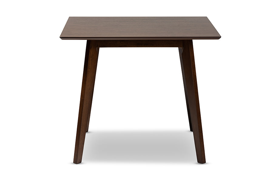 baxton studio pernille modern transitional walnut finished square wood dining table | Modish Furniture Store-3