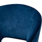 Baxton Studio Vianne Glam and Luxe Navy Blue Velvet Fabric Upholstered Gold Finished Metal Dining Chair | Dining Chairs | Modishstore - 5