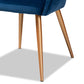 Baxton Studio Vianne Glam and Luxe Navy Blue Velvet Fabric Upholstered Gold Finished Metal Dining Chair | Dining Chairs | Modishstore - 6