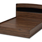Baxton Studio Christopher Modern and Contemporary Rustic Walnut Brown Finished Wood Queen Size Platform Bed with Shelves | Beds | Modishstore - 5