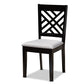 baxton studio caron modern and contemporary grey fabric upholstered espresso brown finished wood 7 piece dining set | Modish Furniture Store-3
