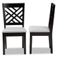Baxton Studio Caron Modern and Contemporary Grey Fabric Upholstered Espresso Brown Finished Wood 2-Piece Dining Chair Set Set | Modishstore | Dining Chairs - 2