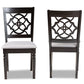 Baxton Studio Renaud Modern and Contemporary Grey Fabric Upholstered and Dark Brown Finished Wood 2-Piece Dining Chair Set | Modishstore | Dining Chairs - 3